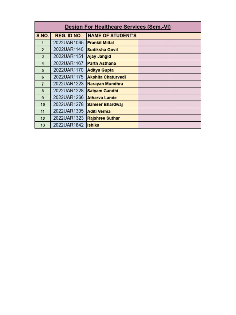 DHS Attendance Record Sem-VI | PDF