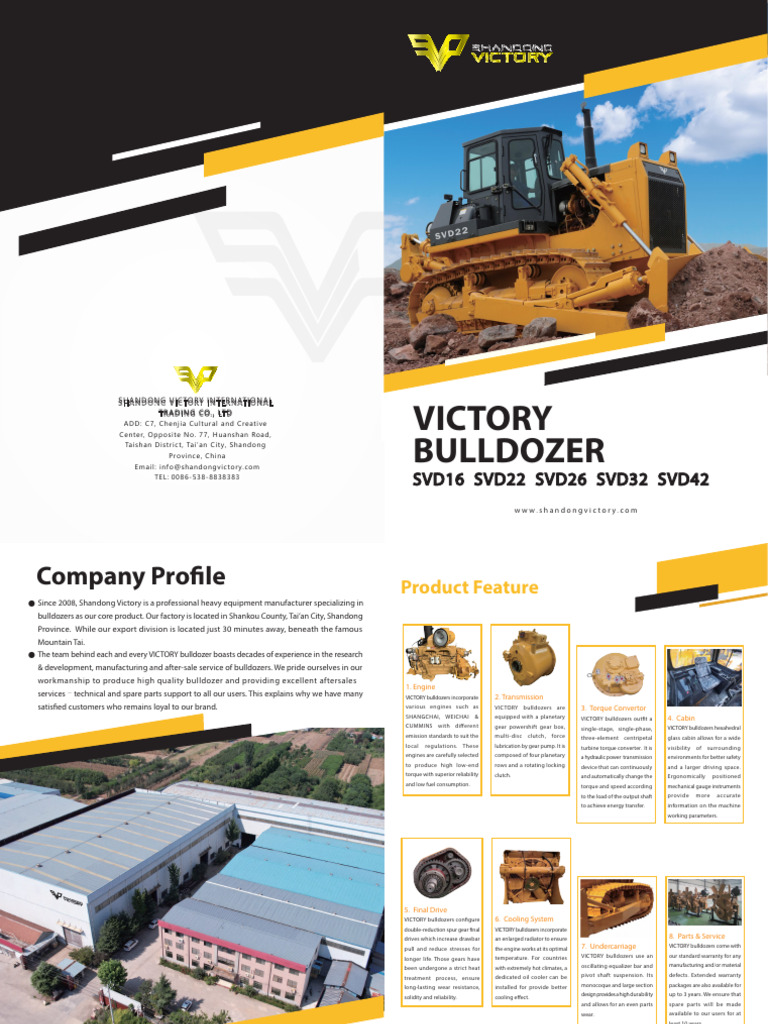 SVD16 Series Bulldozer Specifications | PDF | Diesel Engine | Gear