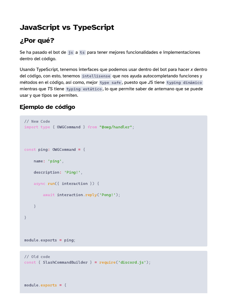 Ventajas de TypeScript en Bots | PDF | Tecnologías de la información ...
