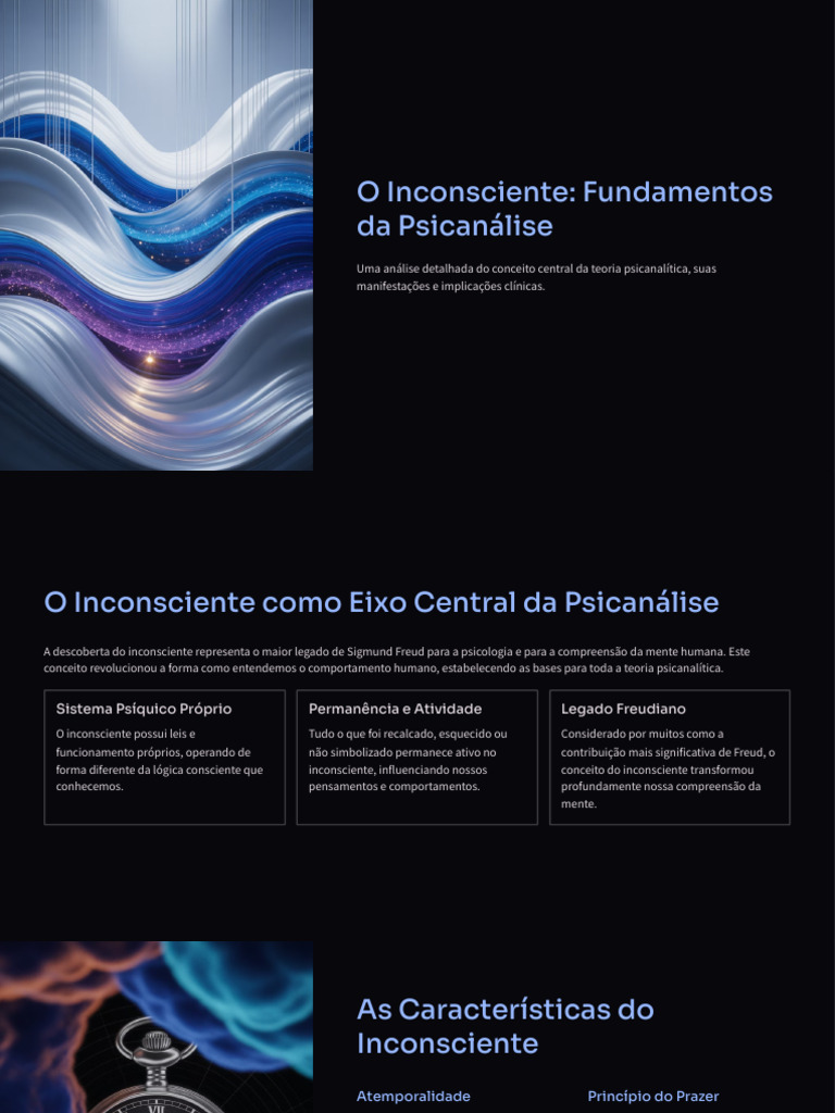 O Inconsciente na Psicanálise: Fundamentos | PDF | Psicanálise | Mente ...