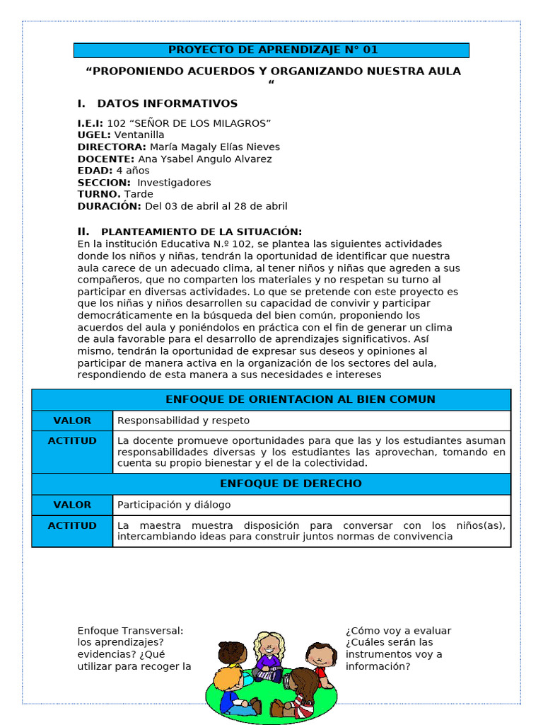 Acuerdos para un Aula Armoniosa | PDF | Evaluación | Salón de clases