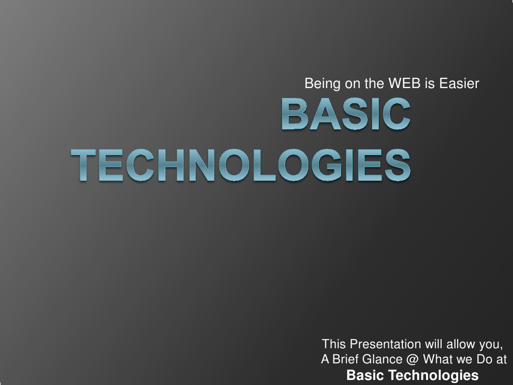 Basic Technologies | PDF