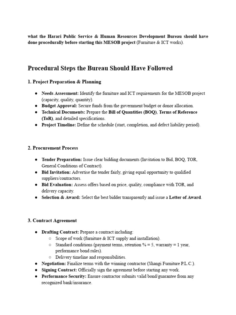 MESOB Project Procedural Guidelines | PDF | Business