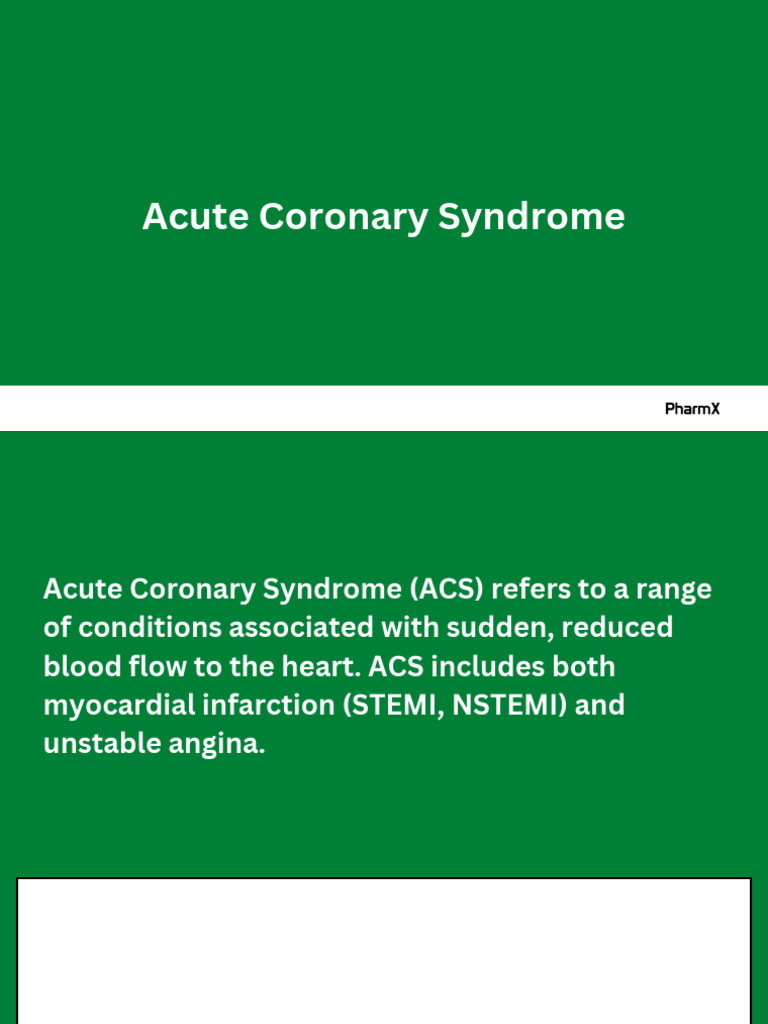 Understanding Acute Coronary Syndrome | PDF | Myocardial Infarction ...