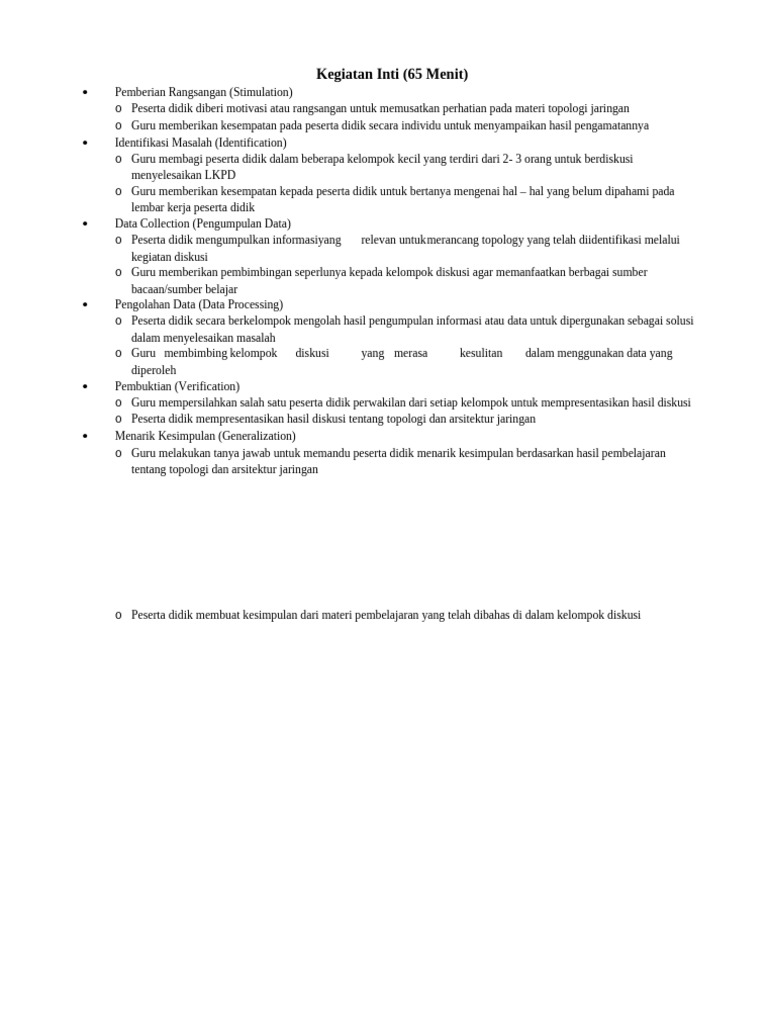 Kegiatan Inti | PDF