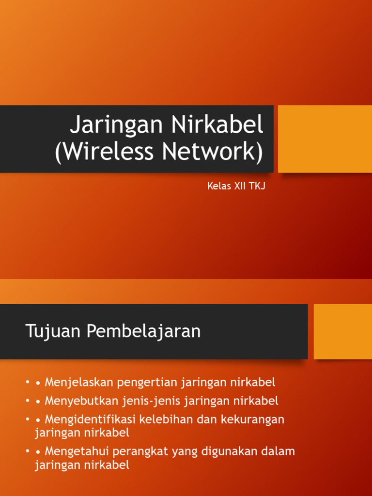 Jaringan Nirkabel: Pengertian dan Jenis | PDF