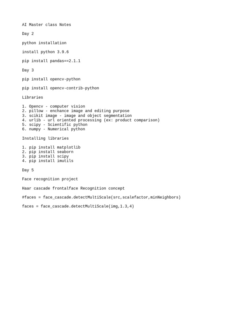 AI Master Class Notes | PDF