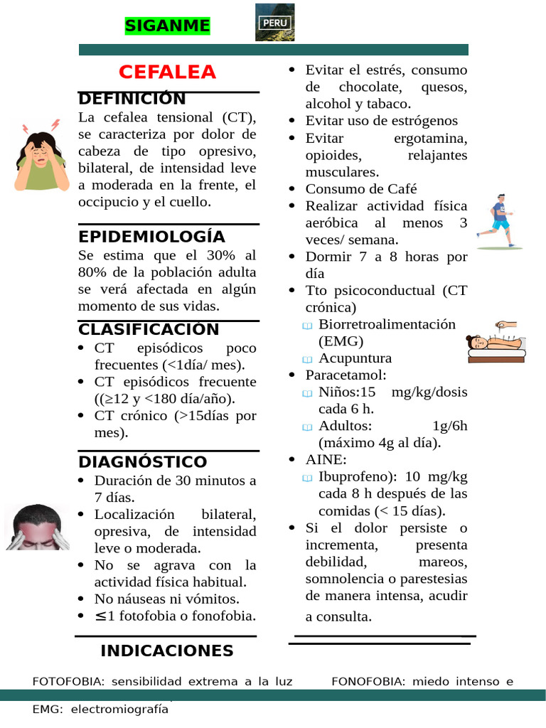 Cefalea Tensional: Síntomas y Tratamiento | PDF