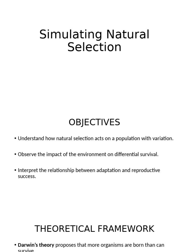 Natural Selection Simulation Activity | PDF | Natural Selection ...