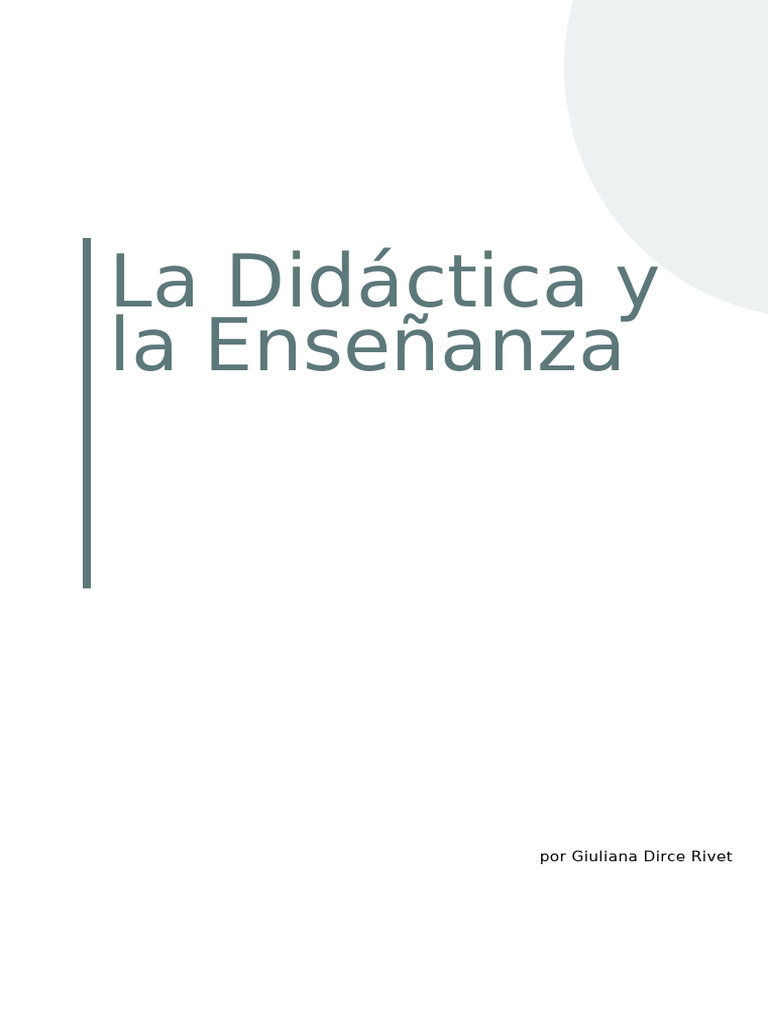 Didáctica: Enfoques y Modelos Educativos | PDF | Enseñando | Aprendizaje