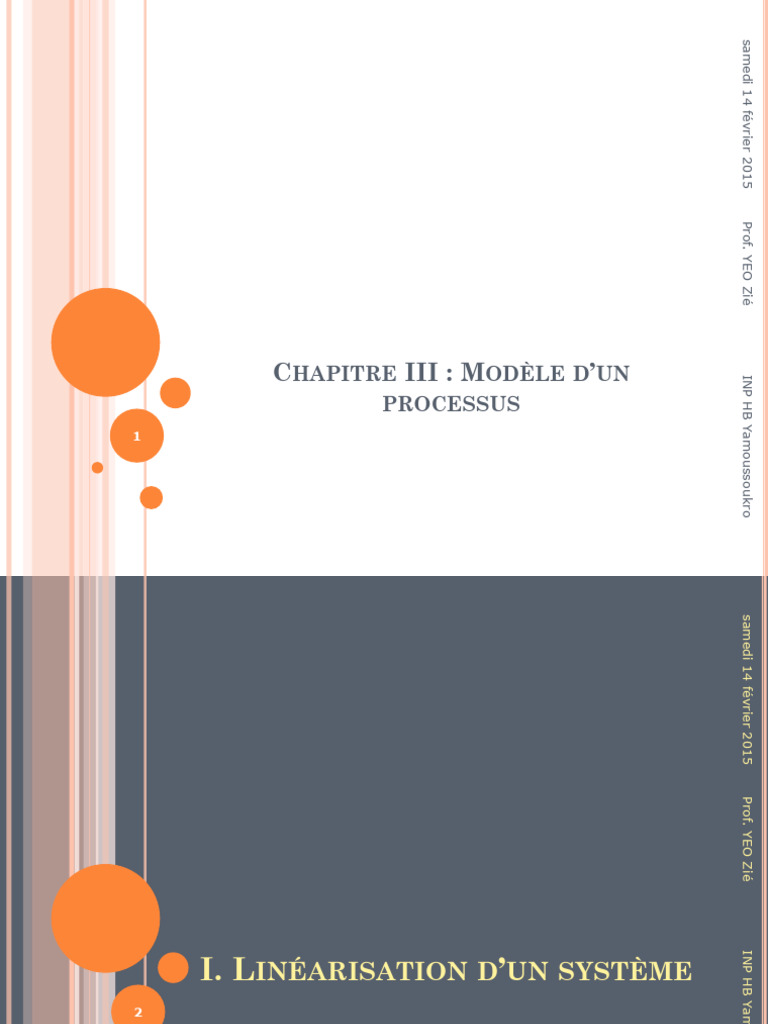 Modèle de Processus et Linéarisation | PDF | Théorie du contrôle ...