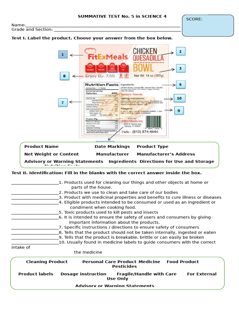 Summative Test No 5science 4 | PDF
