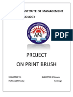 Project On Print Brush: Army Institute of Management and Technology