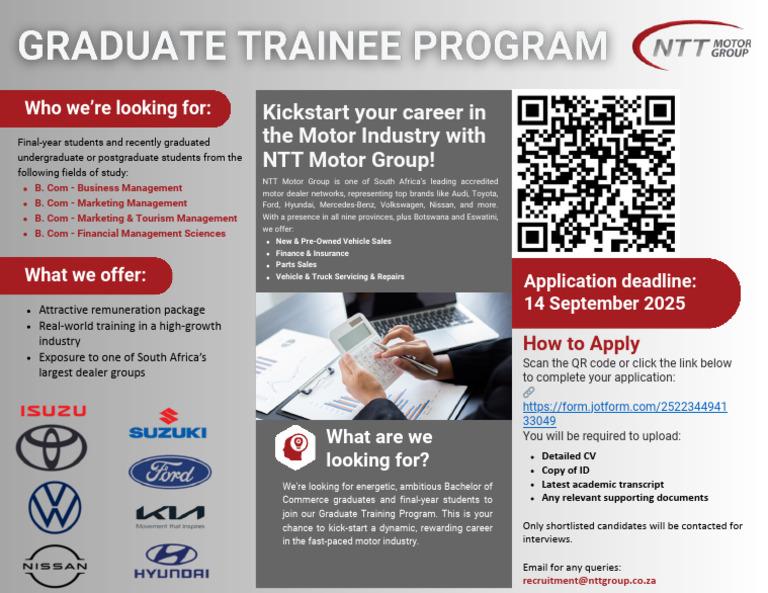 NTT Motor Group Graduate Trainee Program | PDF | Transport Economics ...