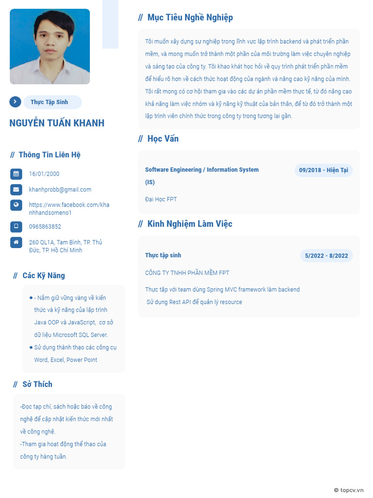 CV FPT | PDF