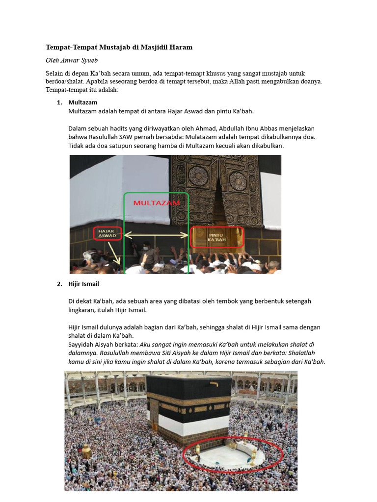 Tempat Mustajab Berdoa di Makkah | PDF