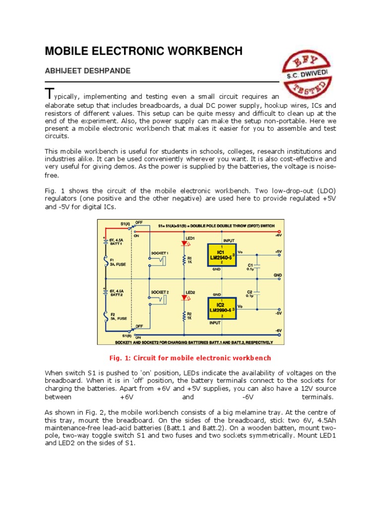 Mobile Electronic Workbench | PDF