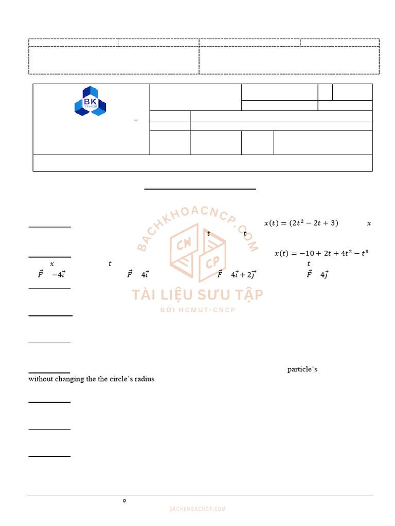Midterm Exam: General Physics 1 | PDF | Force | Physical Phenomena