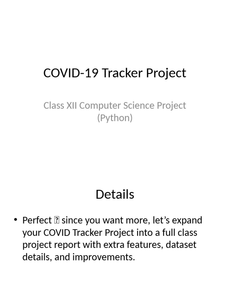 COVID-19 Data Tracker in Python | PDF | Comma Separated Values | Python ...