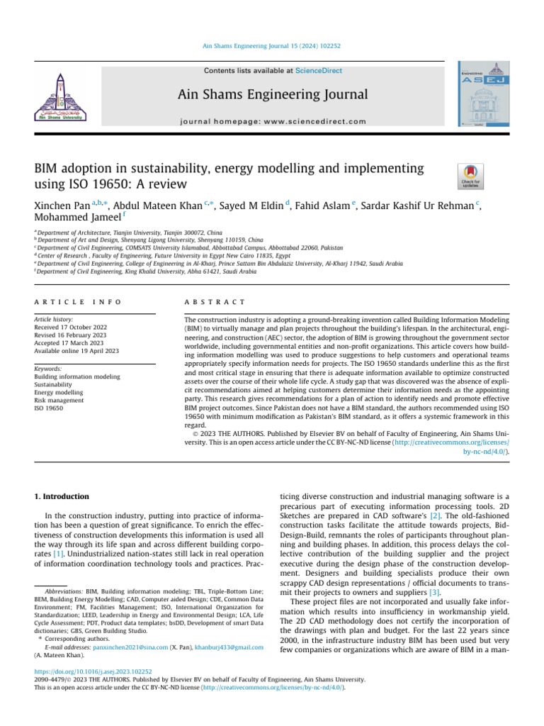 BIM for Sustainability and ISO 19650 | PDF | Building Information ...