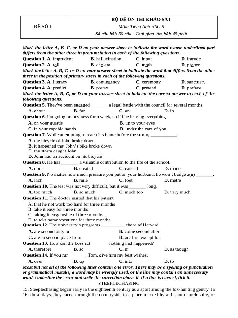 English Test Paper for Grade 9 Students | PDF | Coffee