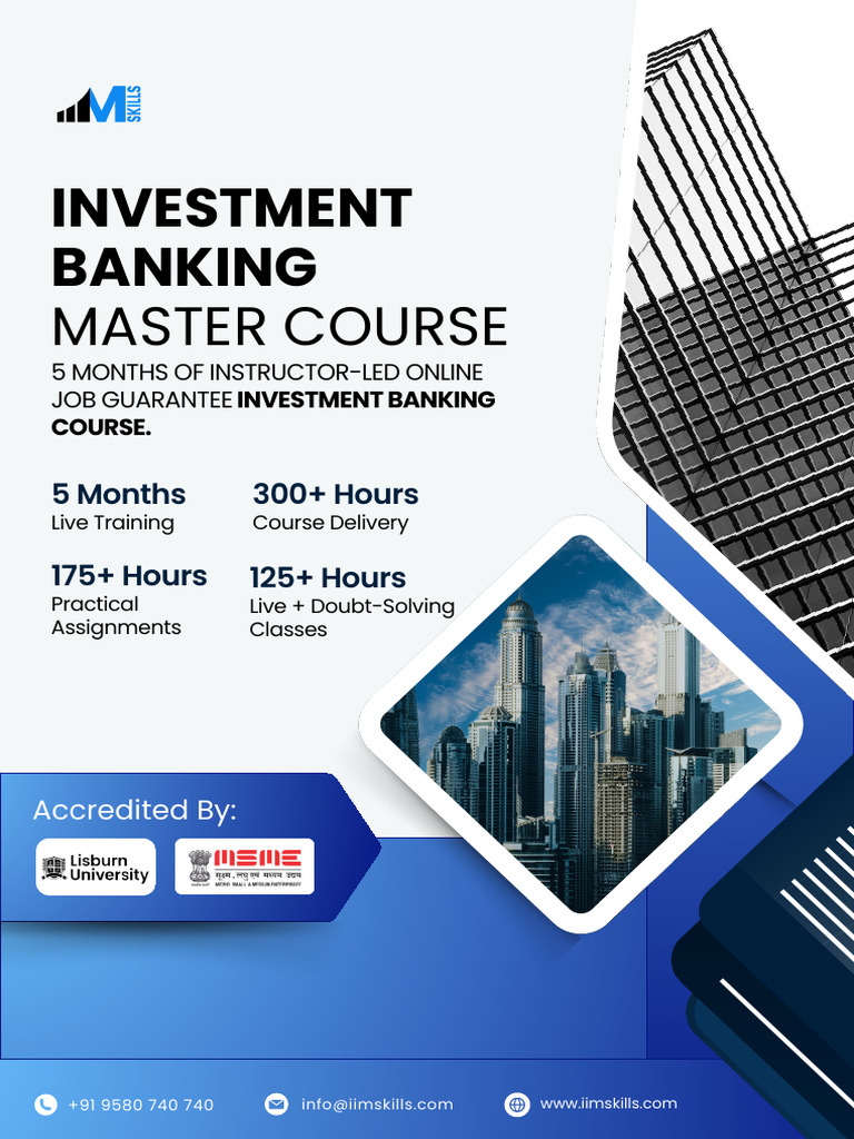 Investment Banking Course Brochure | PDF | Valuation (Finance ...