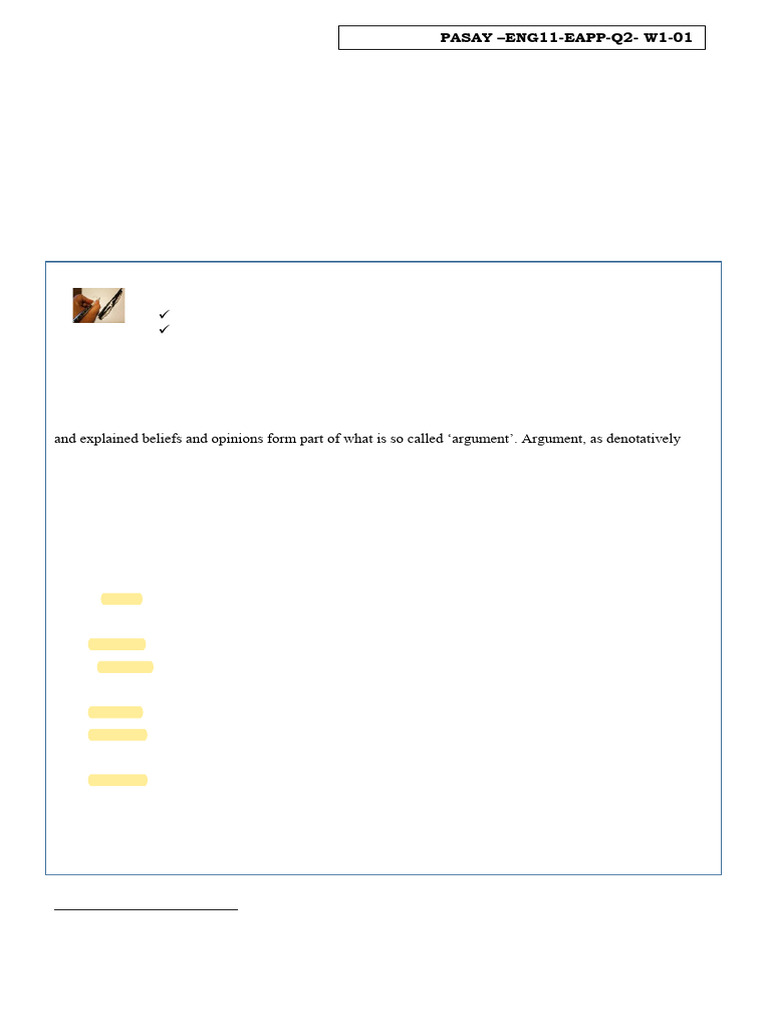 Understanding Argument Structure in Essays | PDF | Physical Fitness ...