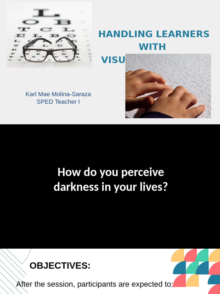 Strategies for Teaching Visual Impairment | PDF | Visual Impairment ...