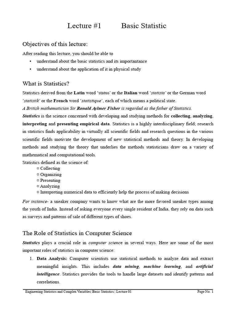Introduction to Basic Statistics | PDF | Statistics | Statistical Inference