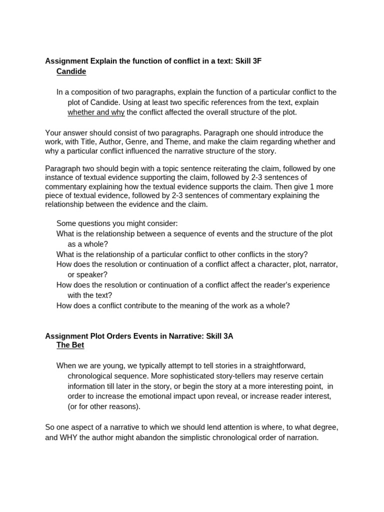 Week 3 Assignment Skill 3F, 3A, 3B, 4D | PDF | Narrative | Narration