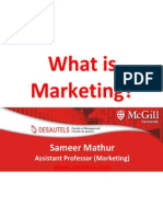 What Is Marketing?: Sameer Mathur