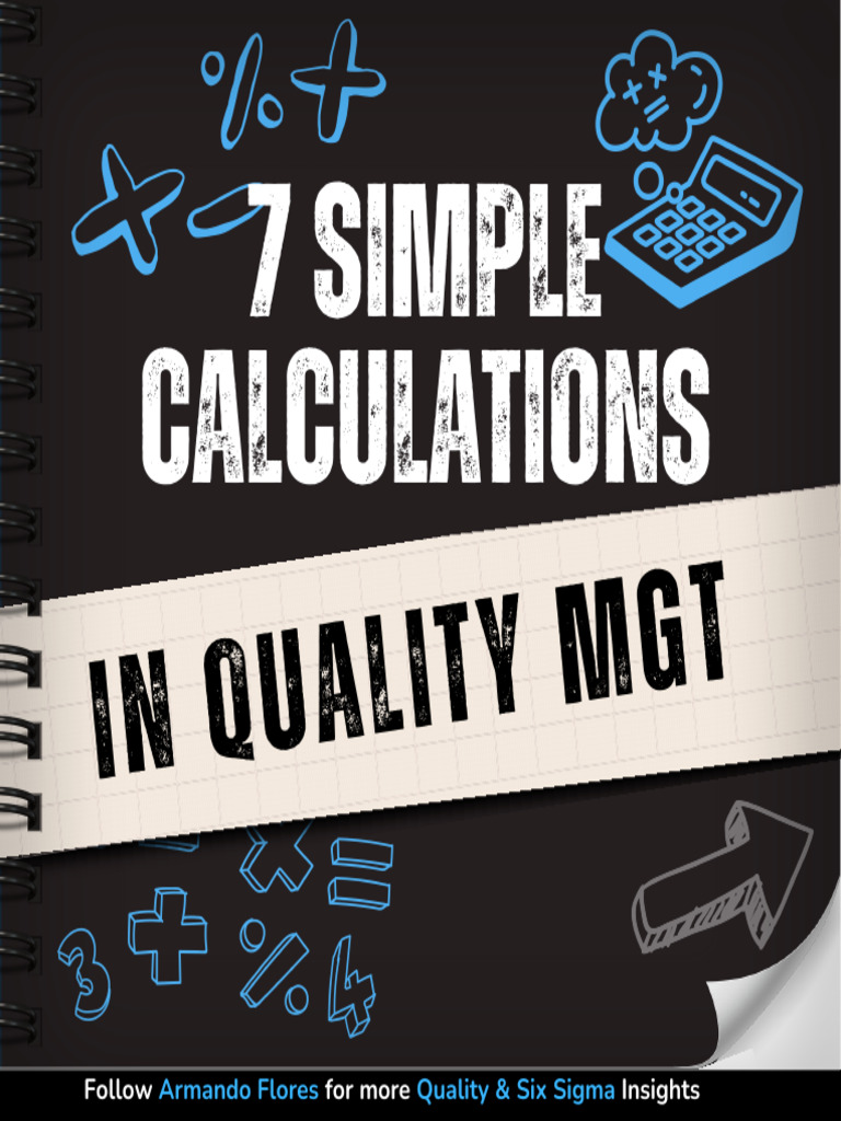 7 Calculations in Quality | PDF