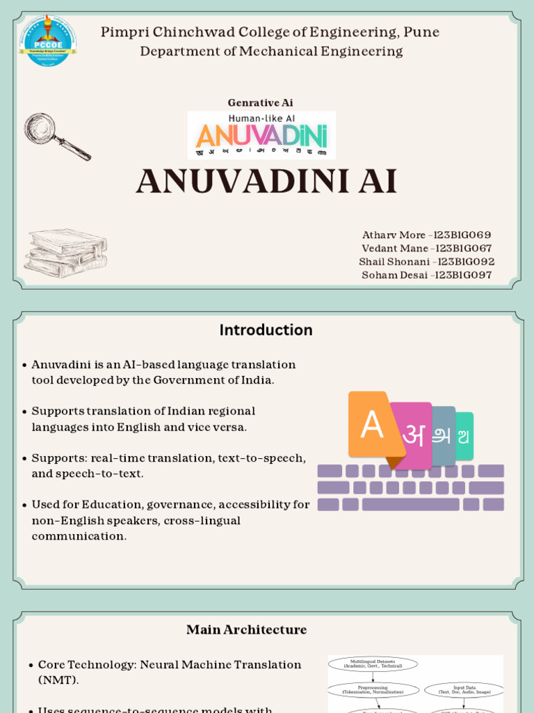 Anuvadini AI: Indian Language Translator | PDF | Artificial ...