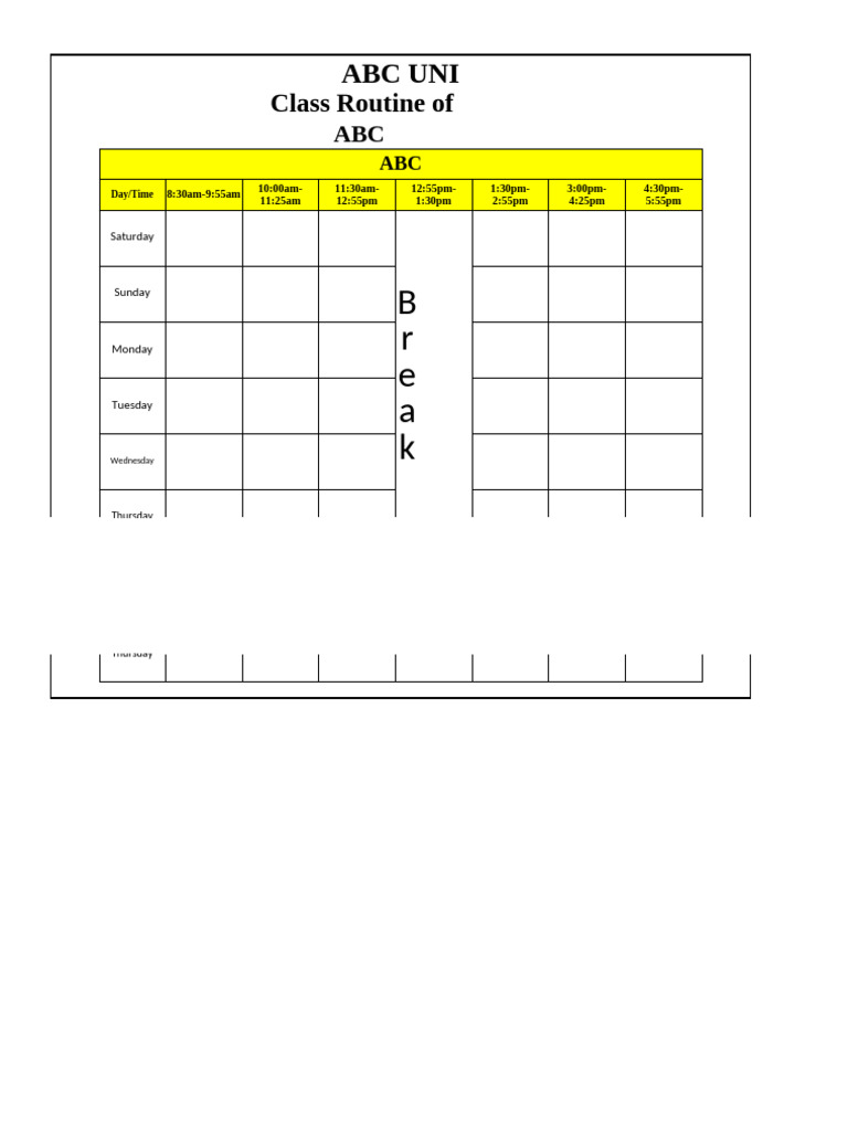 Jisan Class Routine | PDF
