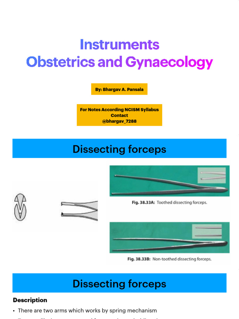 Essential Surgical Instruments in Obstetrics | PDF | Surgical Suture ...