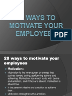 20 Ways To Motivate You Employees