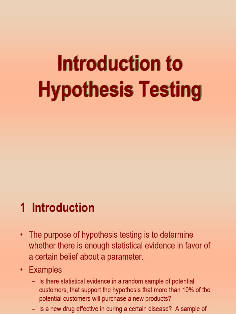 Hypothesis Testing Explained: Concepts & Methods | PDF | P Value | Type ...