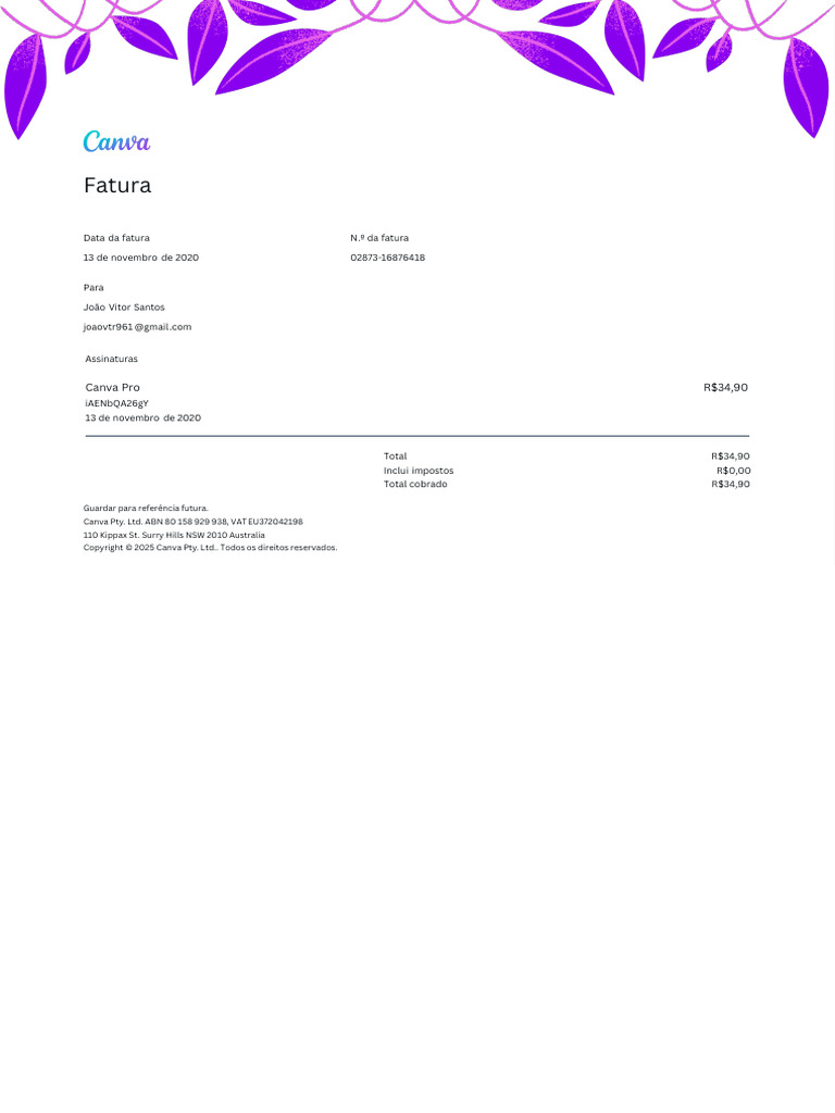Invoice 02873 16876418 | PDF