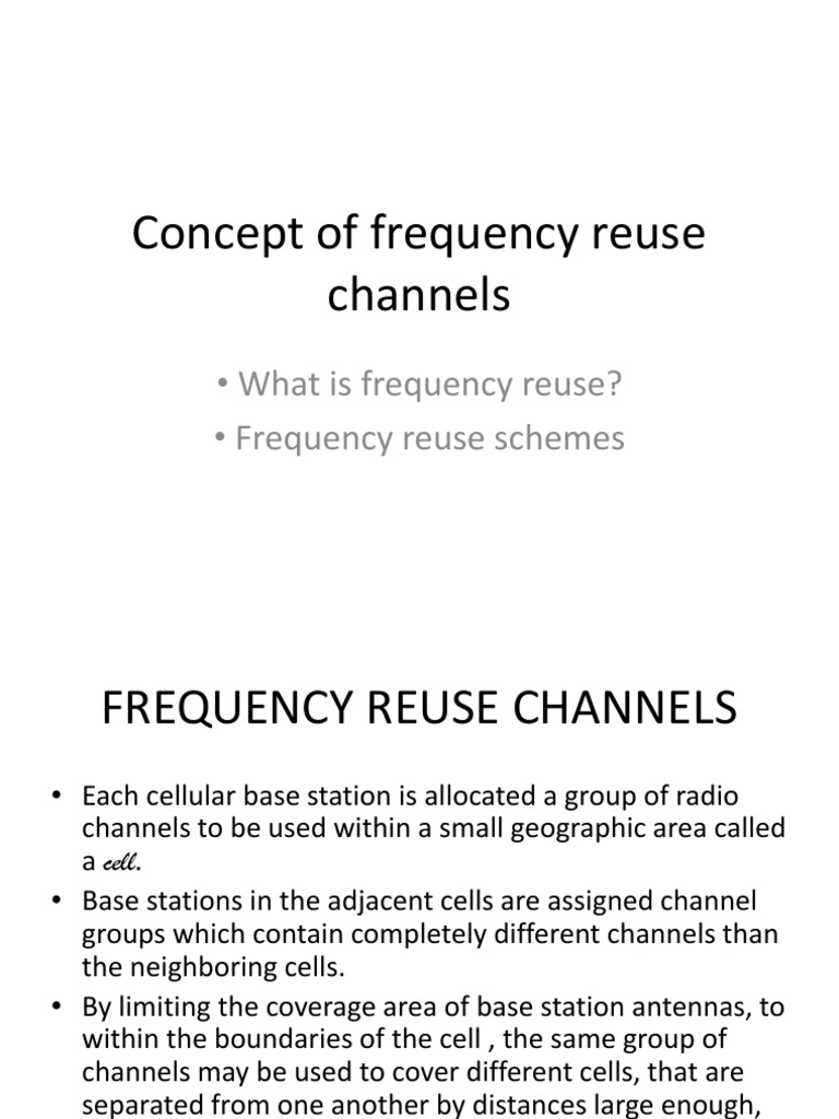 Concept of Frequency Reuse Channels | PDF