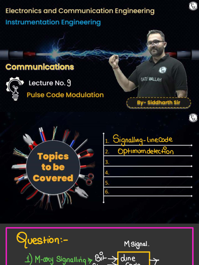 Pulse Code Modulation 09 Class Notes PDF | PDF