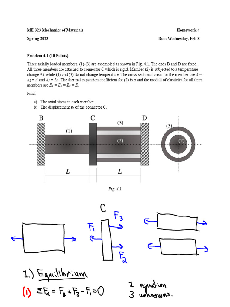 Mechanics of Materials Homework 4 | PDF | Stress (Mechanics) | Strength ...