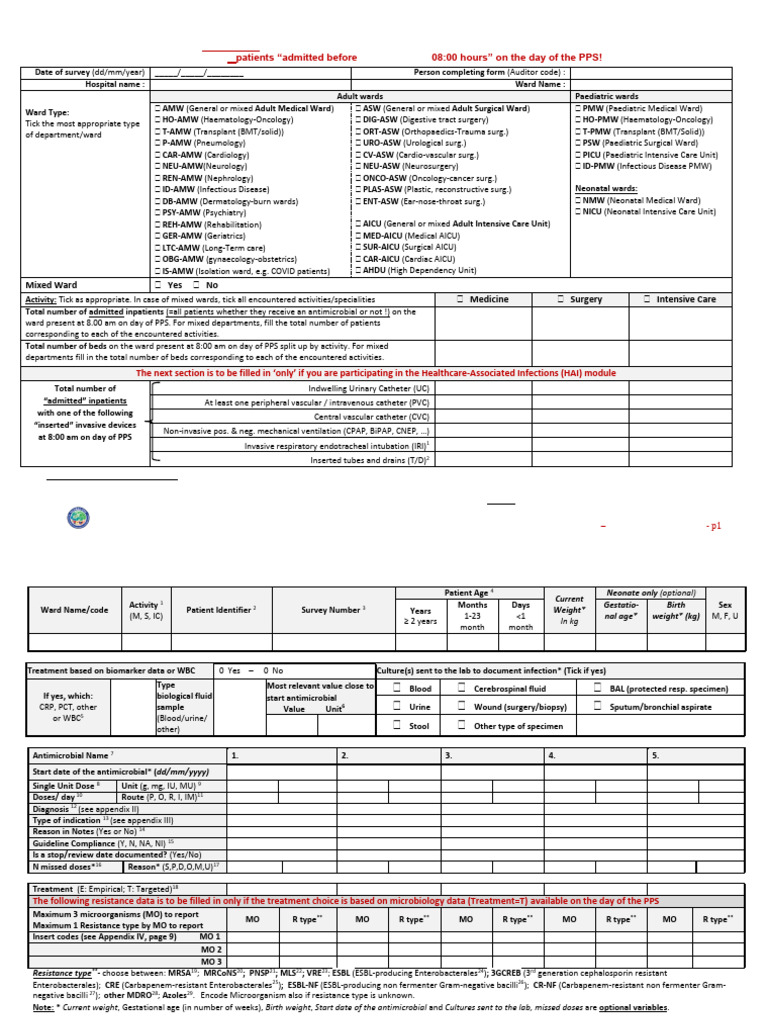 2024 Global-PPS Data Collection Forms | PDF | Respiratory Diseases ...