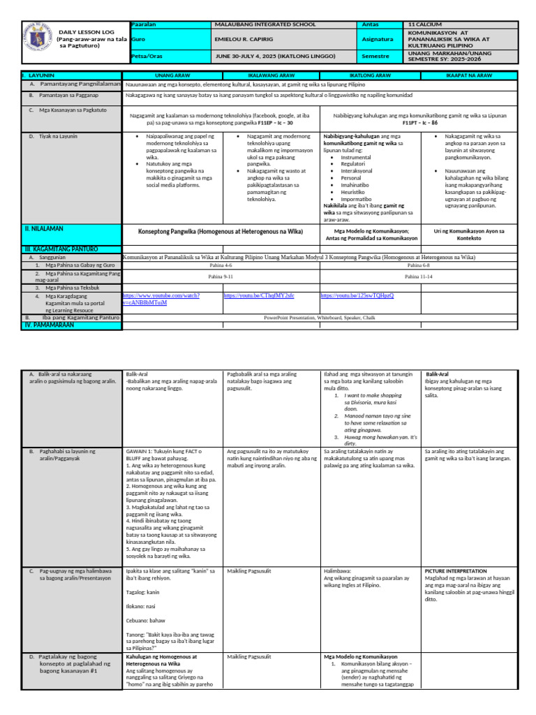 Kompan DLL q1 Week 3 | PDF