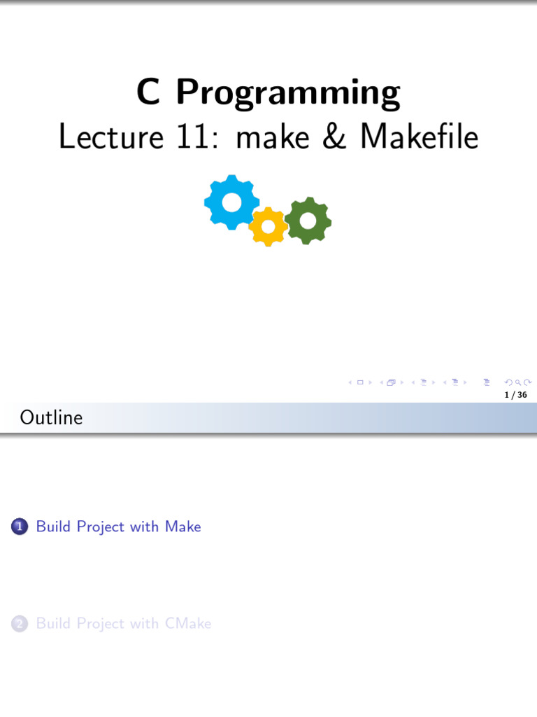 C Programming: Makefile and CMake Guide | PDF | Library (Computing ...