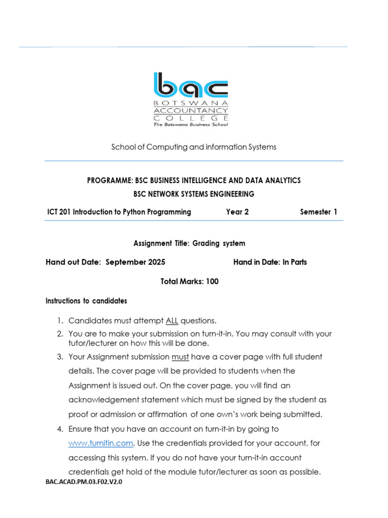 Python Grading System Project Guide | PDF | Object Oriented Programming ...