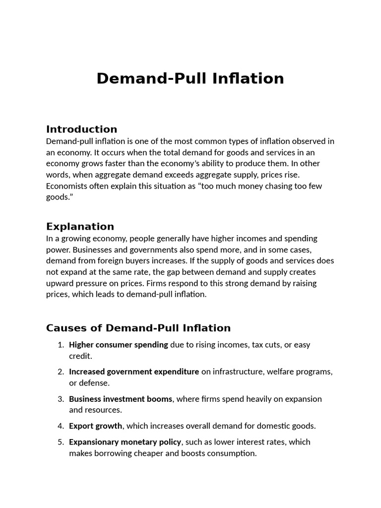 Understanding Demand-Pull Inflation | PDF