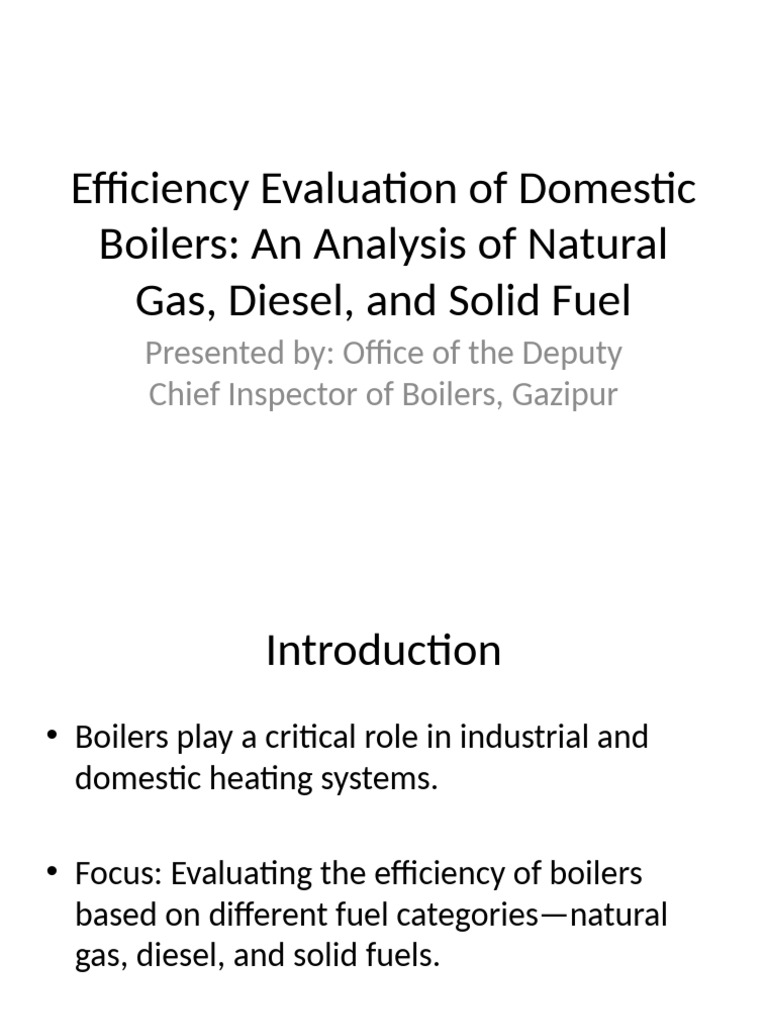 Efficiency Analysis of Domestic Boilers Presentation | PDF | Efficient ...