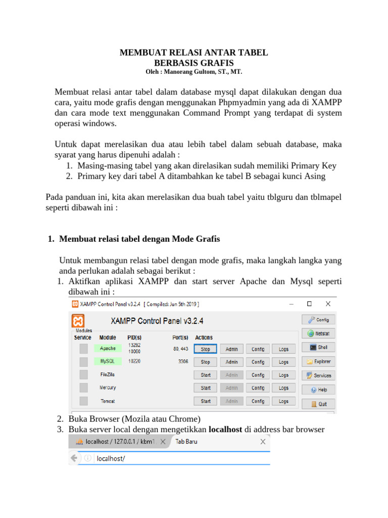 Relasi Tabel MySQL dengan PhpMyAdmin | PDF
