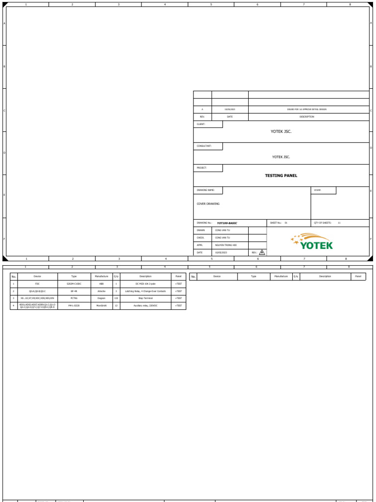 Test Panel - Rev.0 - 20230509 | PDF | Electrical Engineering | Electronics
