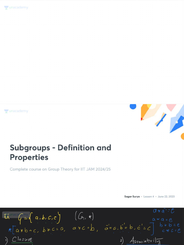 Subgroups - Definition and Propert With Anno 1755658273945 | PDF